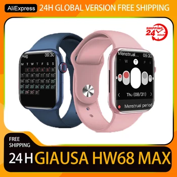 GIAUSA HW68 מקס Smartwatch מצפן Bluetooth מתקשר עמיד למים HD Fulltouch המסך ספורט NFC סדרה 8 לצפות Xiaomi
