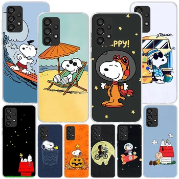 S-Snoopys כלבים וודסטוק Phnoe Case for Samsung Galaxy A14 A54 A34 A24 A13 A53 A33 A23 A52 A12 A22 A32 A03S A02S A04S ייחודי Cov