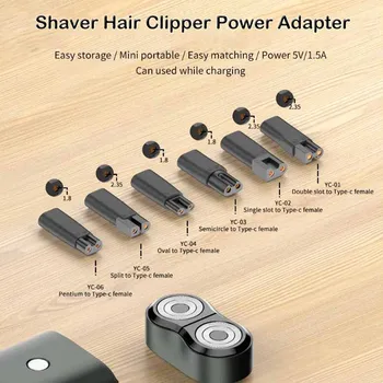  USB Type C מטען Convetor מתאם גילוח כוח מתאם אוניברסלי חשמלית שיער, קוצץ זקן, קוצצי גילוח גילוח