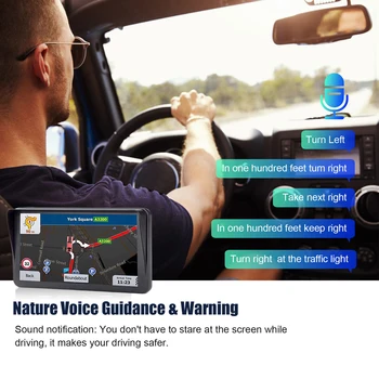 הרכב ה-GPS Navigator רמקול מובנה 9 אינץ ' לרכב ניווט GPS משדר FM Sat Nav 256MB+8G Mini USB TF איחוד אירופי או צפון אמריקה מפה