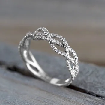 צלב לעטוף את הטבעת עבור נשים אופנה זירקון טבעת אצבע נשית מסיבת אירוסין תכשיטים