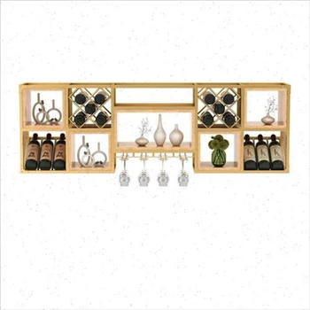 *יין ארון קיר ביתיים שולחן האוכל יצירתי אלכסוני יין תלוי היינות של המסעדה