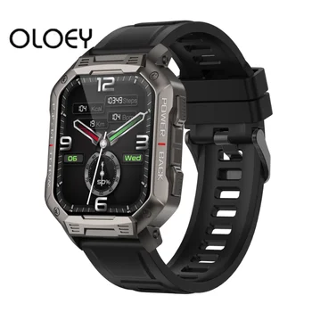 OLOEY Smartwatch גברים 1.83 אינץ ' Bluetooth קורא קצב הלב, לחץ הדם ניטור חיצוני ספורט כושר גשש שעון חכם