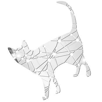 המראה של מדבקות מראה קישוט אקריליק חתול מדבקה דקורטיבית מדבקה אביזר