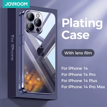 Joyroom ציפוי מקרה עבור iPhone 14 13 12 ProMax מלא כיסוי עדשת הגנה נגד נפילה רכה TPU נקי מקרה עבור iPhone 14 Pro מקרה