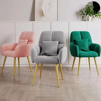 מודרני מעצב כסאות אוכל זהב רגליים ייחודי מינימליסטי יחיד כיסאות אופנה איפור Meubles דה סלון ביתי יסודות