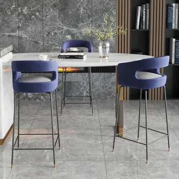 ריהוט מודרני הביתה יצירתי בר הכיסא מעצב אופנה משענת כסא בר למטבח הבר הקפה אור יוקרה גבוהה רגלי הכיסא