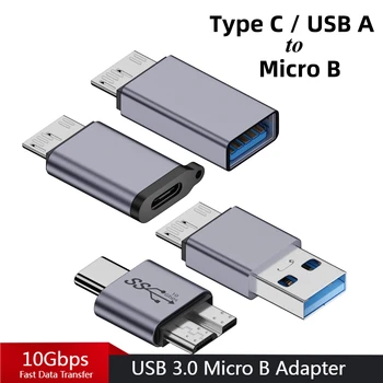 USB 3.0 B להקליד C מתאם מחבר USB A ל-מיקרו ב ' העברת נתונים ממיר עבור מחשב נייד כונן הדיסק קשיח תיבת סמסונג S5