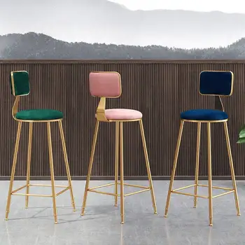 מעצב Nordic Lounge Chair יוקרה בר בד כסאות גבוהים יופי מינימליסטי מרפסת משענת Cadeiras הרהיטים בסלון