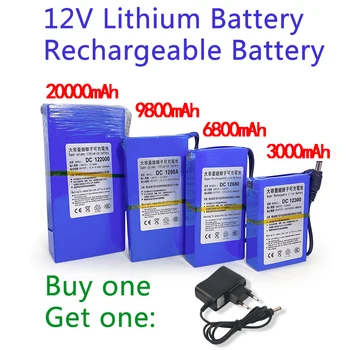 100% מקורי תשלום מגן DC 12V 20000mAh Li-ion סופר סוללה נטענת לגיבוי Li-ion Battery Pack משלוח חינם