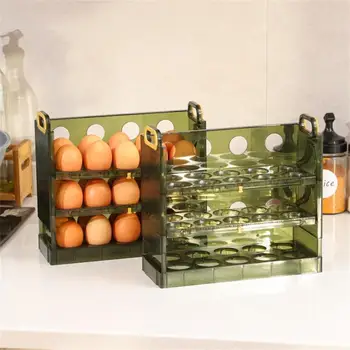 מקרר ביצה תיבות הפיך מגש ביצים שימור משק הבית המקרר בצד הדלת רענן אחסון מתלה אביזרים למטבח