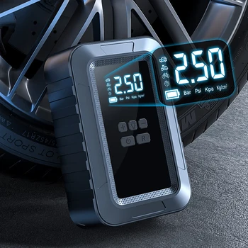 Digital מדחס אוויר 4000mAh מד לחץ דיגיטלי תצוגת LCD כף יד צמיג Inflator הרכב צמיג משאבת רכב אופניים אופנועים