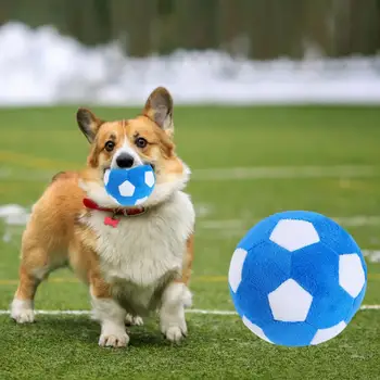 רב תכליתי בטוח קטיפה המצפצף צעצוע לכלב כדור לשימוש חוזר הכלב ללעוס צעצוע עמיד בפני שריטות אביזרים לחיות מחמד