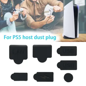 7Pcs סיליקון ממשק נגד אבק הכיסוי מחברי USB להגדיר Dustproof על PS5 מארח הכנס ערכות עבור Sony 5 קונסולת משחק חלקים