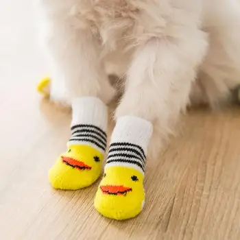 מחמד חמוד גרביים נגד החלקה סרוגים חתולים נעליים Anti-scratch עבור חתולים נעליים עבה החתול טופר הגנה אביזרים לחתולים