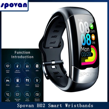 H02 Smartwatch דיגיטלי עמיד למים חכם צמיד לפקח על קצב לב בריאות כושר Bluetooth Tracker הודעה להזכיר שעון חכם