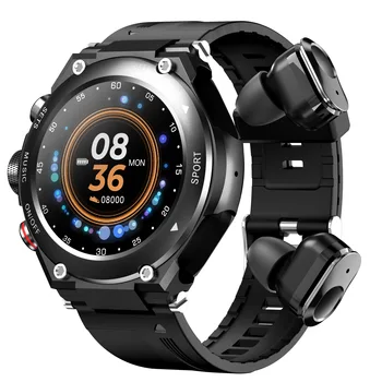 T92 שעון חכם עם אוזניות אוזניות Bluetooth Smartwatch עם רמקול Tracker מוסיקה קצב לב צג שעון ספורט