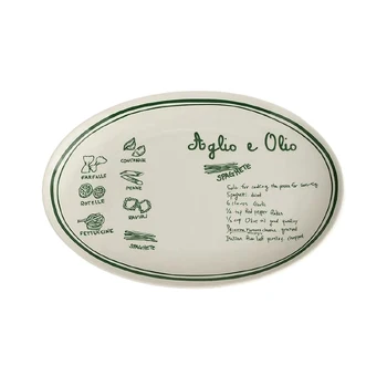 היד-צבעה כחול-ירוק מכתב קרמיקה, צלחת קינוח-צלחת צלחת עוגה בצורת צלחת combinados porcelana vajilla китайская посуда