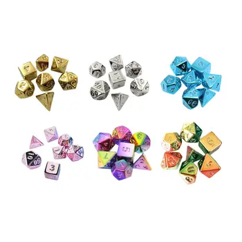 7 חתיכות אקריליק קוביות לאורחים D4-d20 את המשחק מסיבת קוביות Polyhedral קוביות להגדיר