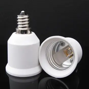 חסין אש פלסטיק ממיר E12 כדי E26 / E27 מתאם המרה שקע שקע הנורה מתאם מנורה מחזיק