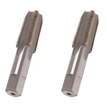 2Pc 1/4 אינץ ' - 18 Npt פלדה במהירות גבוהה להתחדד צינור הקש על בורג מתכת כלי חיתוך חוט השחלה כלים ביד