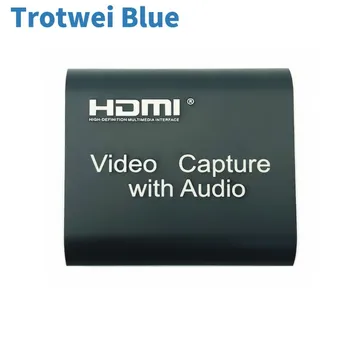 כרטיס לכידת וידאו 4K 1080P HDMI ל USB 2.0 לכידת יציאת אודיו מיקרופון קלט את המשחק הקלטה תיבת מחשב בהזרמה בשידור חי HD מכשיר לכידת