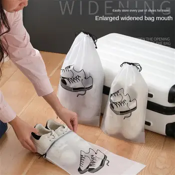 משק הבית הנעל שקית אחסון עמיד למים נייד נסיעות לשימוש חוזר אטום חלבית אבק-הוכחה שקית שקופה נעליים המארגנים