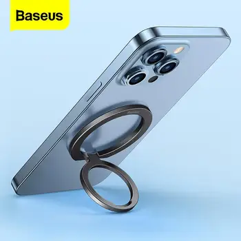 Baseus מגנטי טלפון סלולרי טבעת מחזיק תואם מג בטוח נשלף טלפון נייד אחיזה רגלית עבור iPhone 11 12Pro מקס 13 בסדרה