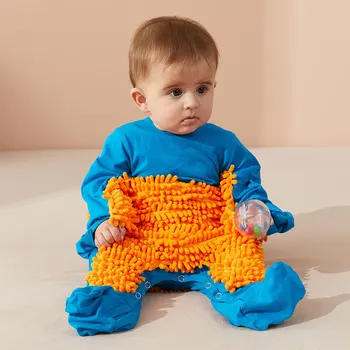 ילדה ילד רומפר התינוק רומפר פעוטה מגב חליפת תינוק בגדי חורף כותנה ילדים מקשה אחת שרוול ארוך סרבל