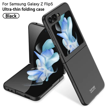 יוקרה טלפון Case For Samsung Galaxy Z Flip 5 עם מגן מסך Shockproof כיסוי עבור Samsung Z Flip5 פלסטיק קשיח פגז